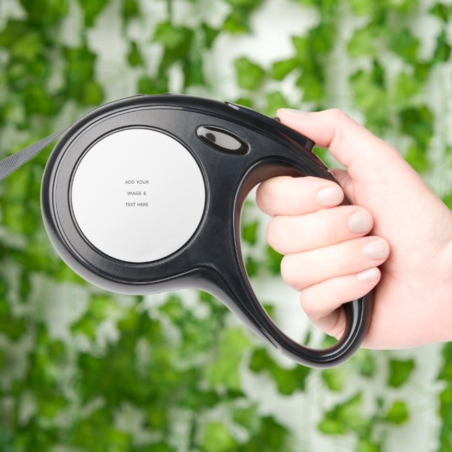 Create Your Own white  Retractable Pet Leash (Hand)