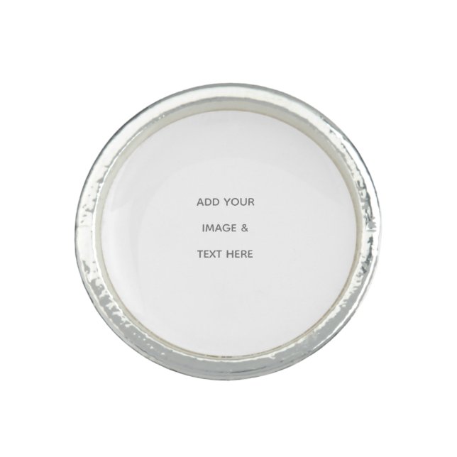 Create Your Own white  Ring (Front)