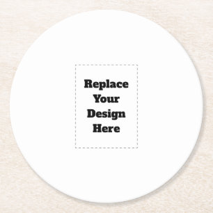 Create Your Own white  Round Paper Coaster