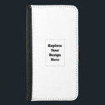 Create Your Own white  Samsung Galaxy S5 Wallet Case<br><div class="desc">This design is minimalist style which can be easily updated with your photo and text. If you need any help please contact me using the massage button below and I will be happy to help.</div>