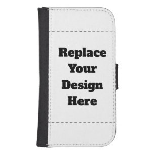 Create Your Own white  Galaxy S4 Wallet Case