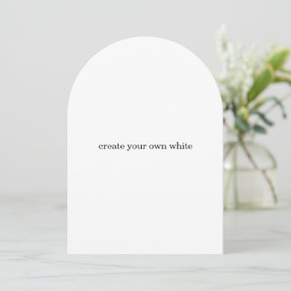 create your own white save the date