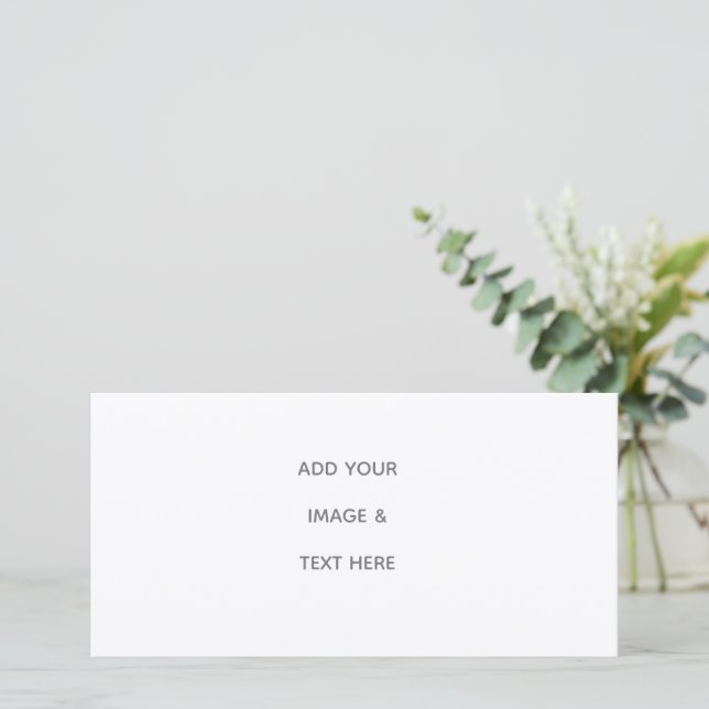 Create Your Own white  Save The Date (Standing Front)