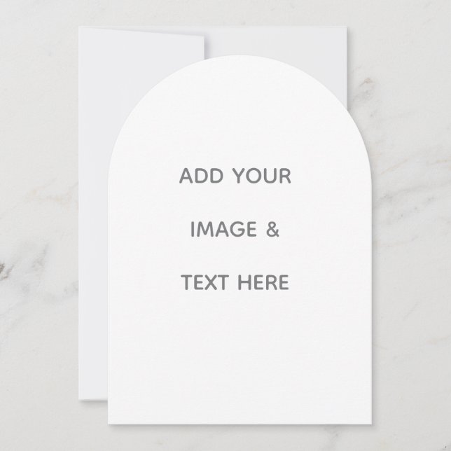 Create Your Own white  Save The Date (Front)