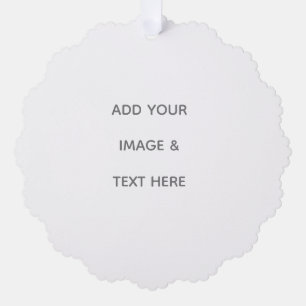 Create Your Own white Save The Date Ornament Card
