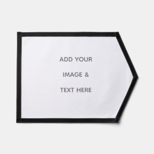 Create Your Own white  Save The Date Pennant