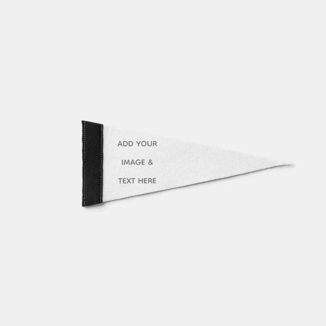 Create Your Own white  Save The Date Pennant Flag (Front)