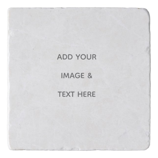 Create Your Own white  Save The Date Trivet (Front)