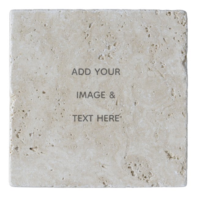 Create Your Own white  Save The Date Trivet (Front)