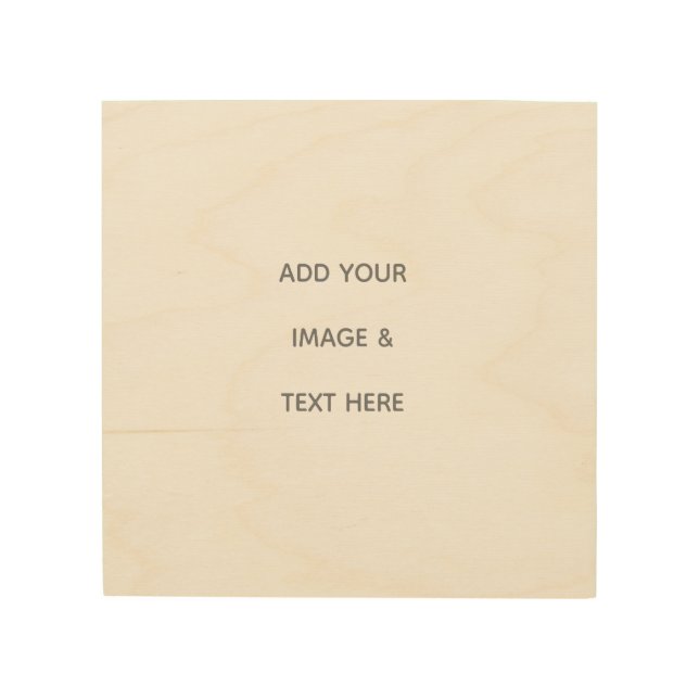 Create Your Own white  Save The Date Wood Wall Art (Front)