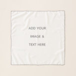 Create Your Own white  Scarf<br><div class="desc">This design is minimalist style which can be easily updated with your photo and text. If you need any help please contact me using the massage button below and I will be happy to help.</div>