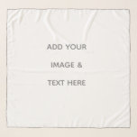 Create Your Own white  Scarf<br><div class="desc">This design is minimalist style which can be easily updated with your photo and text. If you need any help please contact me using the massage button below and I will be happy to help.</div>