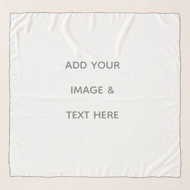 Create Your Own white  Scarf (Front)