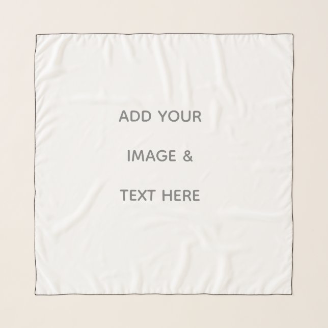 Create Your Own white  Scarf (Front)