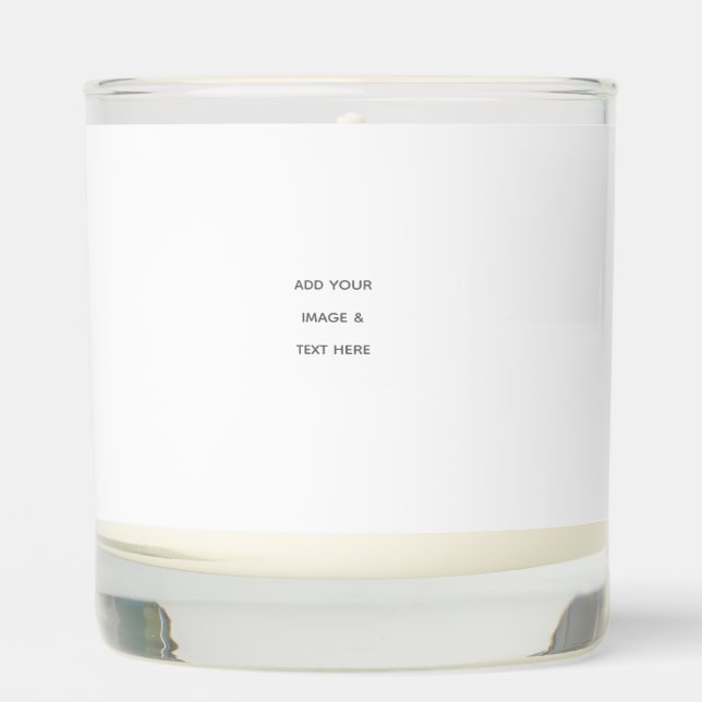 Create Your Own white  Scented Candle (Front)