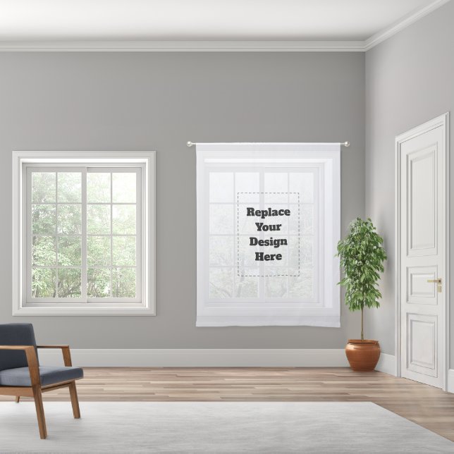 Create Your Own white  Sheer Curtains (Wide)