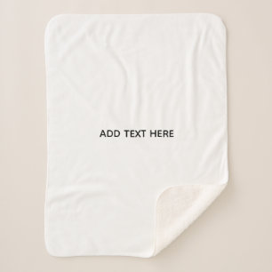 Create Your Own White Sherpa Blanket