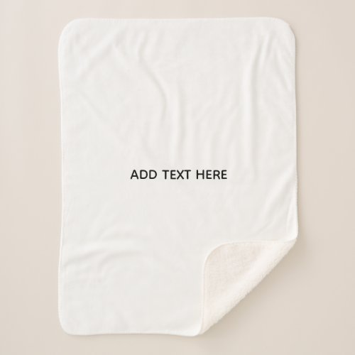 Create Your Own White Sherpa Blanket