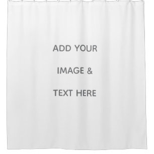 Create Your Own white  Shower Curtain