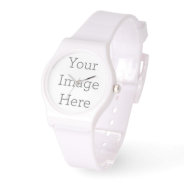 Create Your Own White Silicone Watch at Zazzle