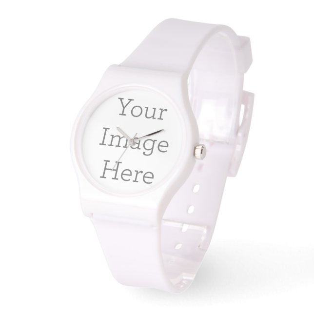 Silicone Strap White Watch (Angle)