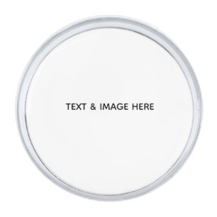 Create Your Own white Silver Finish Lapel Pin