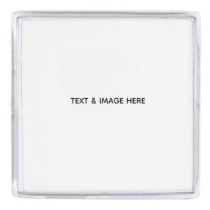 Create Your Own white Silver Finish Lapel Pin