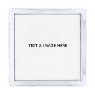 Create Your Own white Silver Finish Lapel Pin
