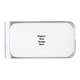 Create Your Own white Silver Finish Money Clip