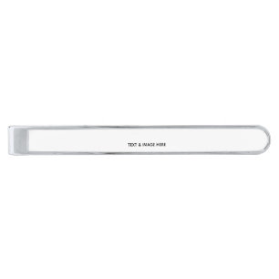 Create Your Own white Silver Finish Tie Bar