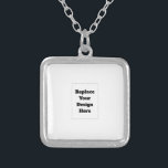 Create Your Own white  Silver Plated Necklace<br><div class="desc">This design is minimalist style which can be easily updated with your photo and text. If you need any help please contact me using the massage button below and I will be happy to help.</div>