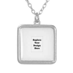 Create Your Own white  Silver Plated Necklace