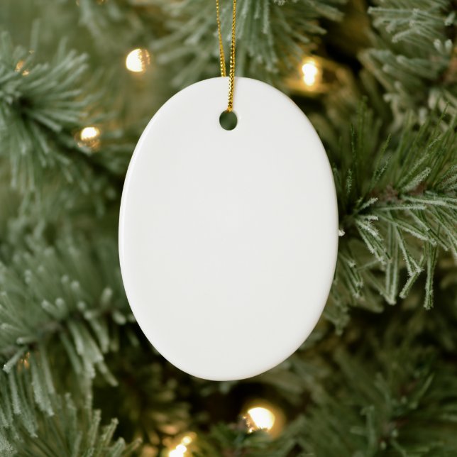 Create Your Own White Simple Ceramic Ornament (Tree)