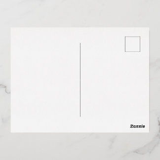 Create Your Own white simple Foil Holiday Postcard
