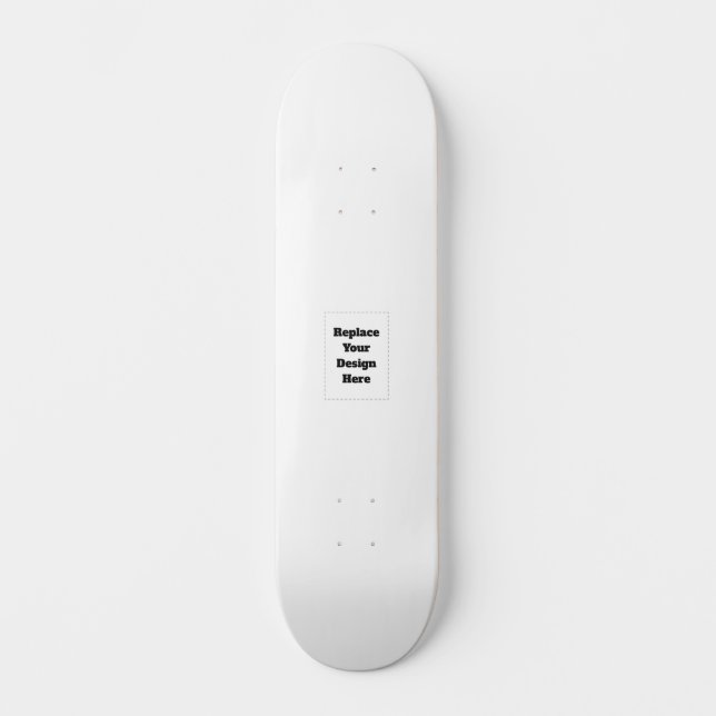 Create Your Own white  Skateboard (Front)