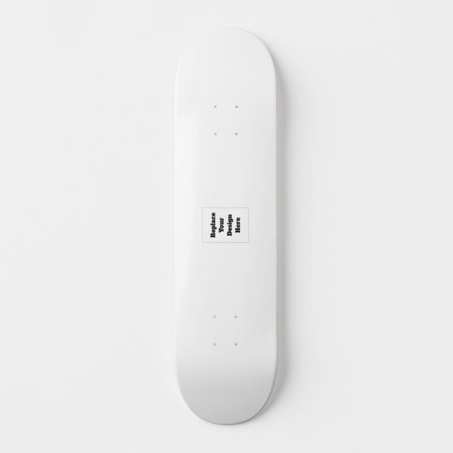 Create Your Own white  Skateboard (Front)