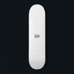 Create Your Own white  Skateboard<br><div class="desc">This design is minimalist style which can be easily updated with your photo and text. If you need any help please contact me using the massage button below and I will be happy to help.</div>