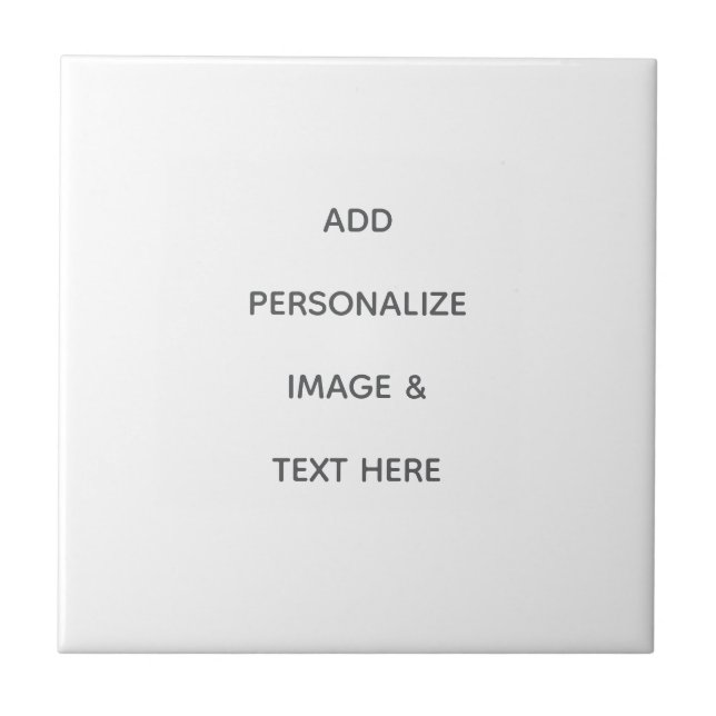 Create Your Own white Small Ceramic Tile (Front)