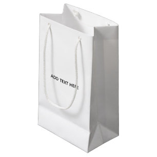 Create Your Own White  Small Gift Bag