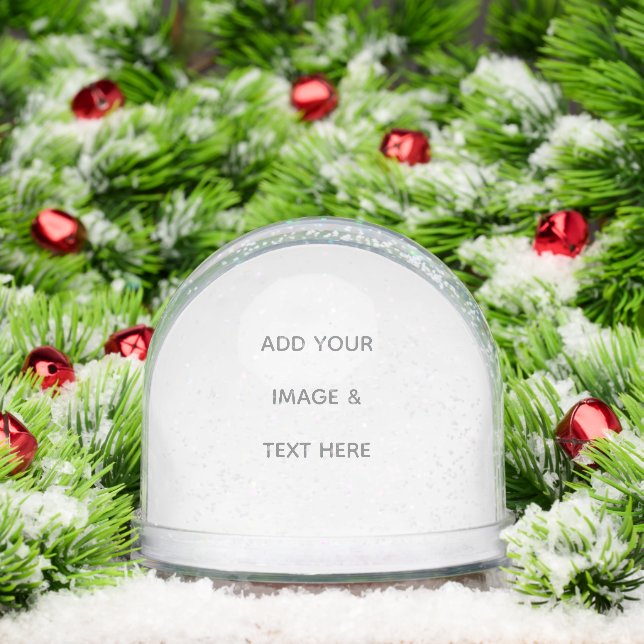 Create Your Own white  Snow Globe (Christmas)