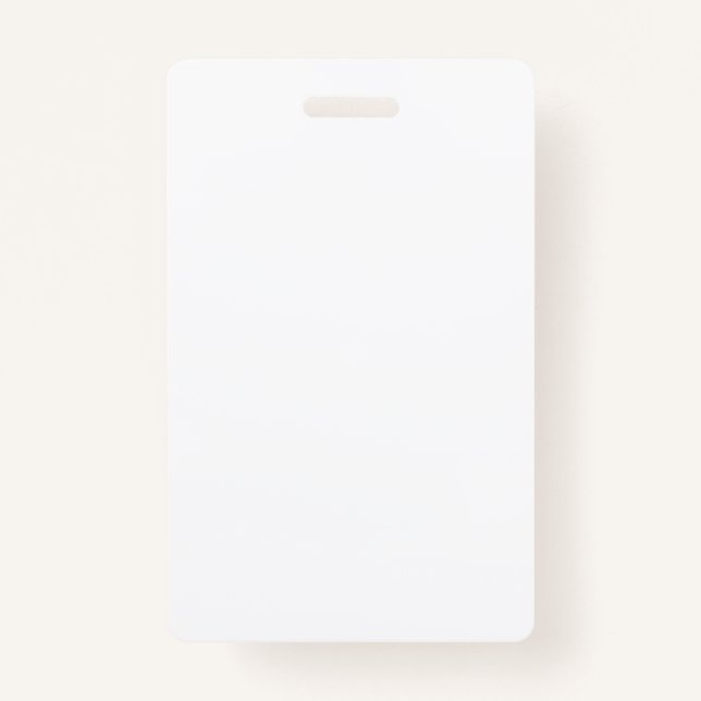 Create Your Own White Solid Custom Badge (Front)