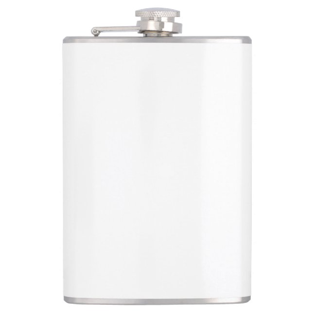 Create Your Own White Solid Custom Flask (Front)