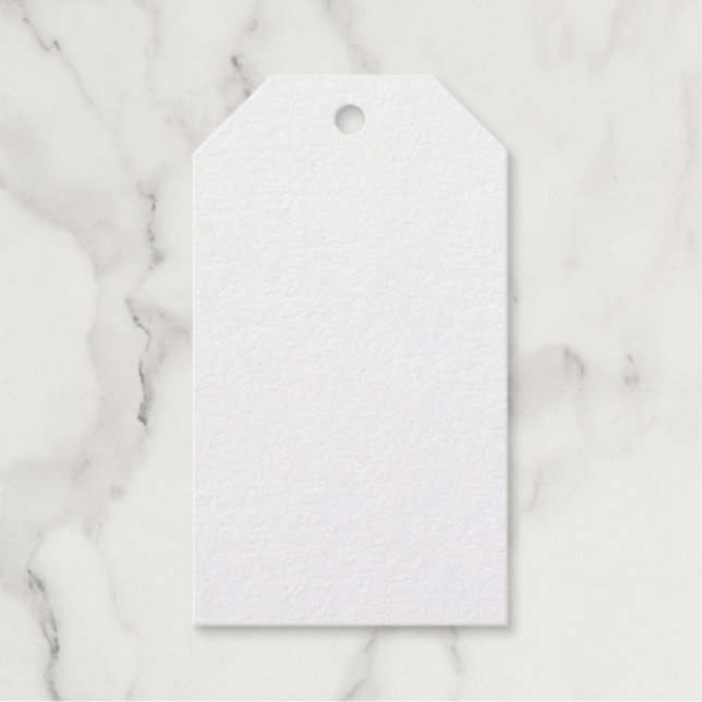 Create Your Own White Solid Custom Foil Gift Tags (Front)