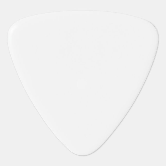 Create Your Own White Solid Custom Guitar Pick (Front)