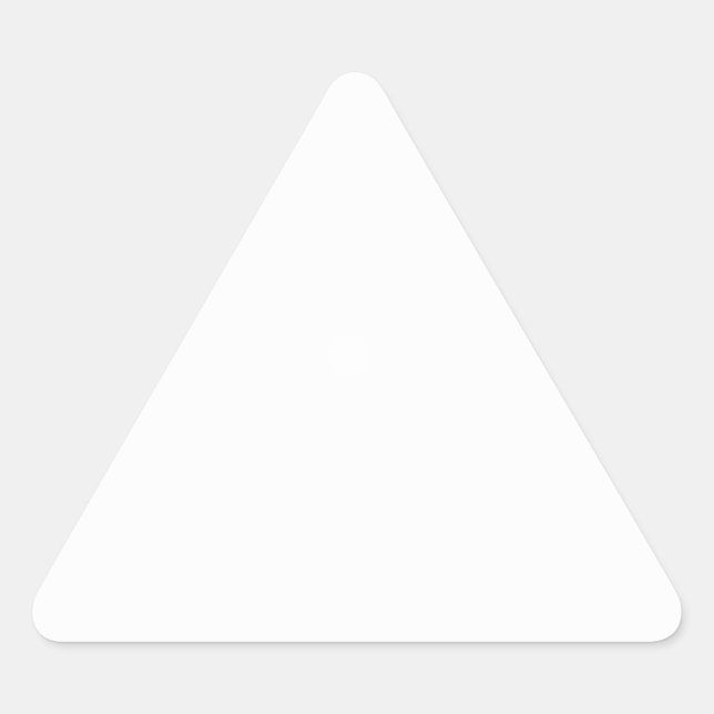 Create Your Own White Solid Custom Triangle Sticker (Front)
