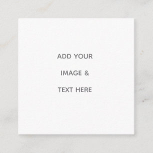 Create Your Own white  Square Business Card
