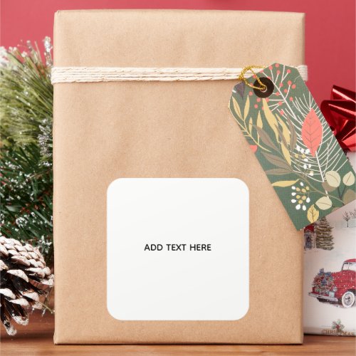 Create Your Own White  Square Sticker