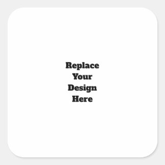 Create Your Own white Square Sticker