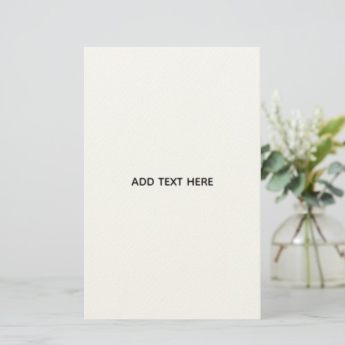 Create Your Own White Stationery