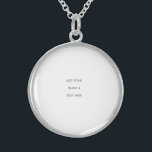 Create Your Own white  Sterling Silver Necklace<br><div class="desc">This design is minimalist style which can be easily updated with your photo and text. If you need any help please contact me using the massage button below and I will be happy to help.</div>